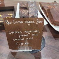 Raw cacao vegan bar at The Truffle Fairy in Kilkenny