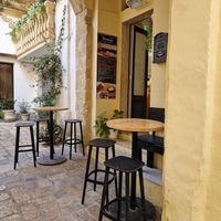 Outdoor seating at Maravija Paninotteria in Gallipoli