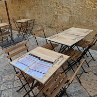 Outdoor seating at Maravija Paninotteria in Gallipoli