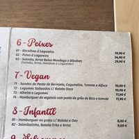 Menu  at Beer's in Coimbra