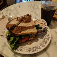Vegan chicken salad sandwich at Red Hook Coffee and Tea in Philadelphia