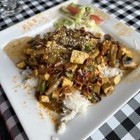 Peach Curry with Tofu and Mushrooms  at Elita - temporarily closed in Canmore