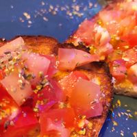 Bruschetta at Ca La Mora Italian Restaurant in Barao De Sao Joao