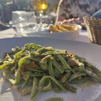 Vegan tagliatelle at Restaurant Auras in Ischia