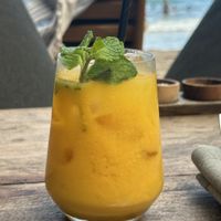 Mango passion fruit juice   at La Playa  in Dikwella