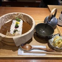 Vegan curry with vegetable tempura!   at Curry & Tempura Koisus in Kyoto