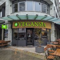 The entrance at Vegansia in Berlin