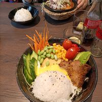 Vegan burrito bowl and peanut cream at Vegansia in Berlin