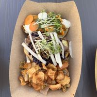 Jacket potatos with yummy extras  at Grashka Deli in Ljubljana