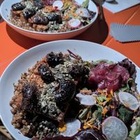 Protein platter at Grashka Deli in Ljubljana