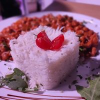 Chickpeas with basmati at Mare  in Lagos