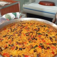 Paella vegana at El Mosset del Cabanyal in Valencia