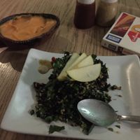 the creamy oleasure and the quinoa de luna at La Senda Restaurante in Playa Del Carmen