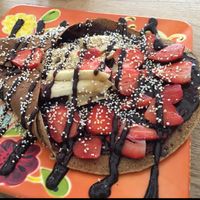 Big Pancake at La Senda Restaurante in Playa Del Carmen