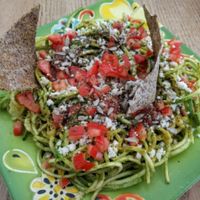 Pasta Pesto (Raw) at La Senda Restaurante in Playa Del Carmen