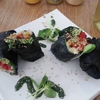 nori rolls at La Senda Restaurante in Playa Del Carmen