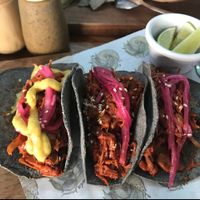 jackfruit tacos  at La Senda Restaurante in Playa Del Carmen