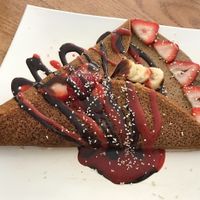 Crepe dulce at La Senda Restaurante in Playa Del Carmen