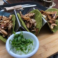 Tacos de carnitas  at La Senda Restaurante in Playa Del Carmen