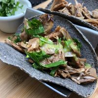 Tacos de carnitas at La Senda Restaurante in Playa Del Carmen