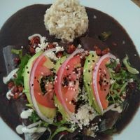 Enfrijoladas (hope it's the right name) at La Senda Restaurante in Playa Del Carmen