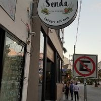 Outside on the street at La Senda Restaurante in Playa Del Carmen