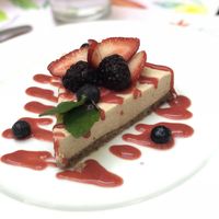 Delicious cheesecake  at La Senda Restaurante in Playa Del Carmen