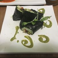 Estos tollos me encantaron el queso de macadamia buenísimo  at La Senda Restaurante in Playa Del Carmen