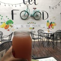 Large grapefruit juice  at La Senda Restaurante in Playa Del Carmen
