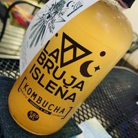 Peach kombucha  at La Senda Restaurante in Playa Del Carmen