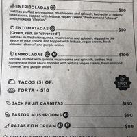 Menu Jan 2020 at La Senda Restaurante in Playa Del Carmen