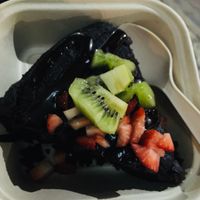 Take away chocolate cake at La Senda Restaurante in Playa Del Carmen