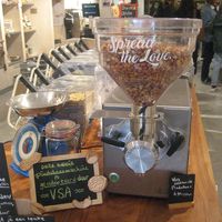 vsa peanut butter machine!  at Puur & Loos in Utrecht