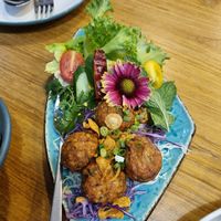 Laab balls at O'ganic Concept Ari in Bangkok