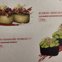 Vegan sushi at Ginza Sushi Bar in Helsinki