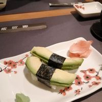 Avocado sushi at Pod Norenami in Krakow