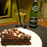 Vegan brownie cake. at Pod Norenami in Krakow