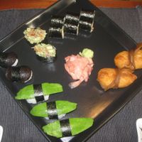 Vegan sushi set at Pod Norenami in Krakow