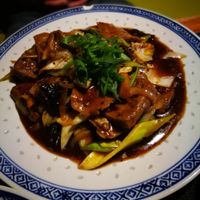 faux beef with mushrooms  at Pod Norenami in Krakow