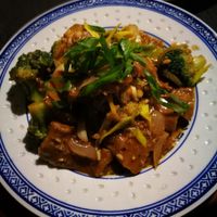 faux-beef main courses with  broccoli at Pod Norenami in Krakow