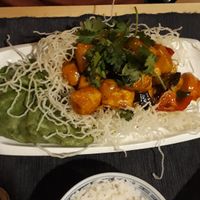 Tofu in lemon sauce at Pod Norenami in Krakow