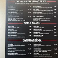 Menu  at Guerilla Gröstl Foodhouse in Nuremberg