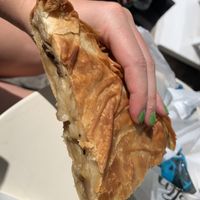 Mushroom Pie (mushroom, vegan cheese, onions, herbs) - 2.60€  at Coffee Lab - Sýntagma in Athens