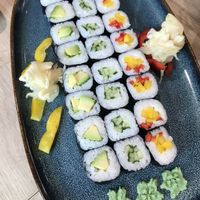 Vegan hosomaki set  at Kivistön Sushi  in Vantaa