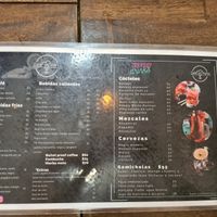 Menu at Café Porto in La Crucecita