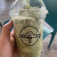 Matcha frappe with soy milk  at Café Porto in La Crucecita
