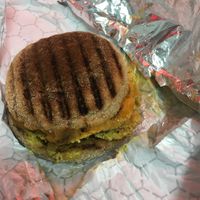 Sausage, egg, and cheese muffin at Terri - Financial District in New York City