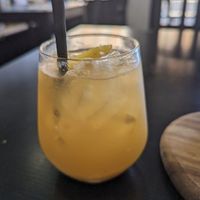 Peach Iced Tea w/ mango puree at Kettle Black in Paisley