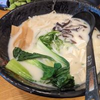 Veggie ramen bowl at Hokkaido Ramen House in Santa Cruz
