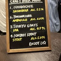 Craft beer menu  at De Frites Staan in Kyoto